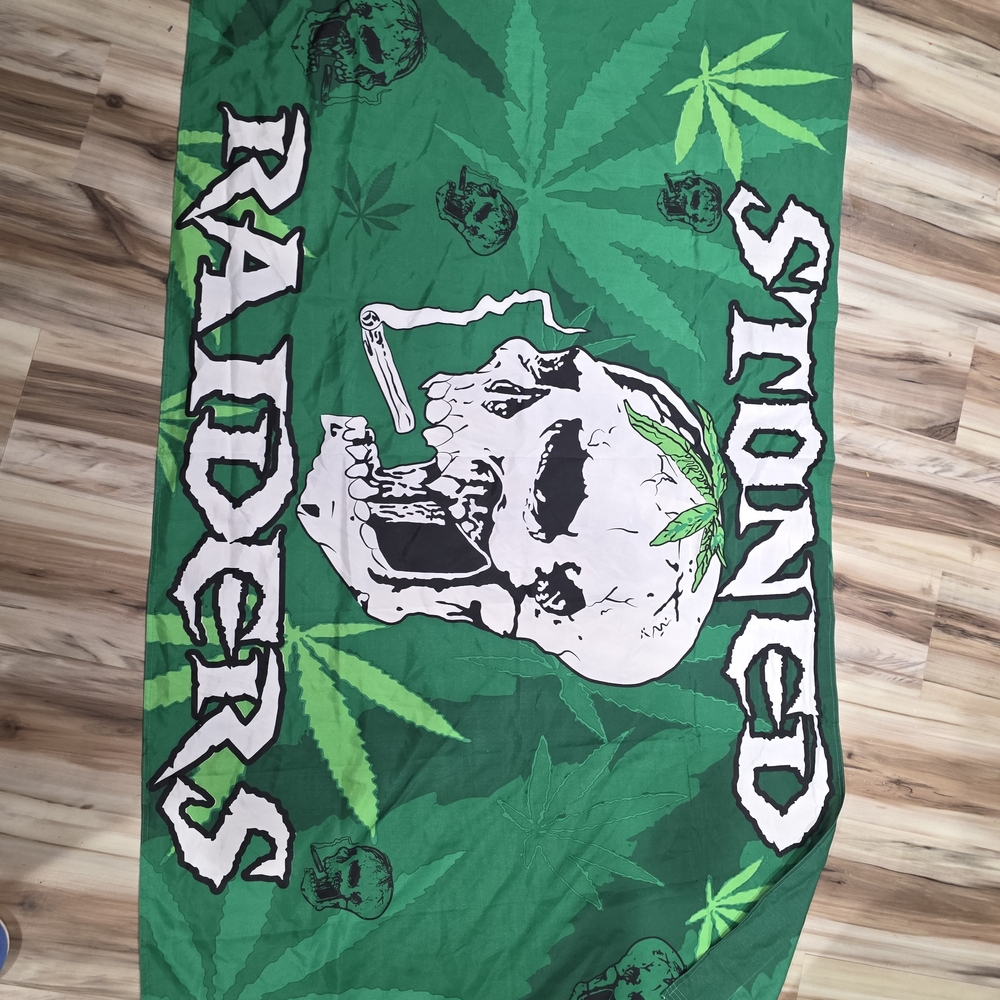 Green Stoned Raiders Banner 3x5